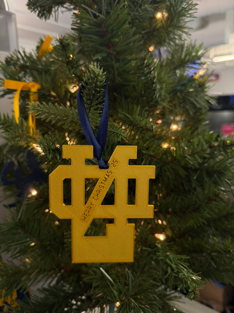 ND "Monogram" Dad Ornament