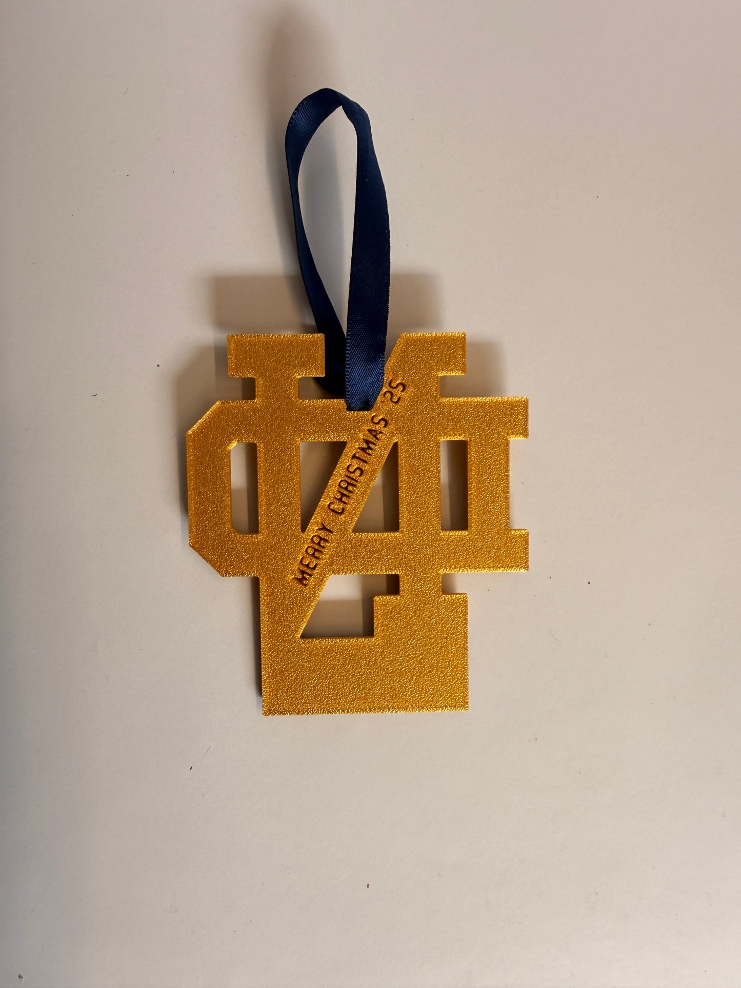 ND "Monogram" Mom Ornament