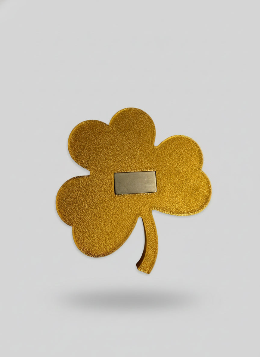 Green & Gold ND Shamrock Magnet