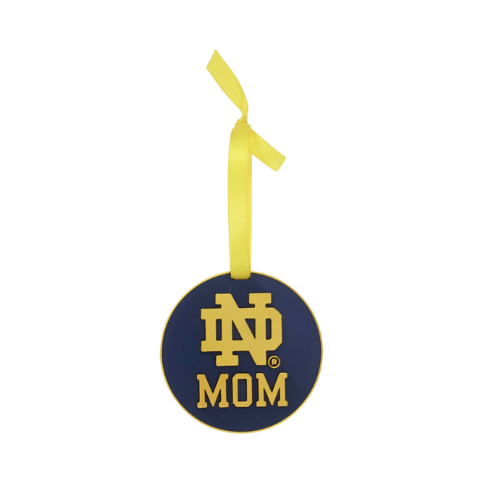 ND Mom Ornament (Round Style)