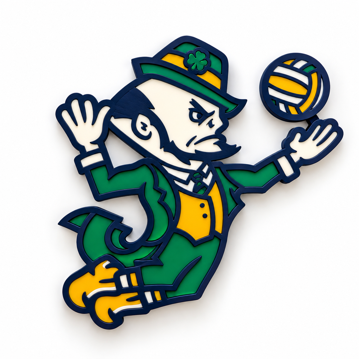 Volleyball Leprechaun Magnet