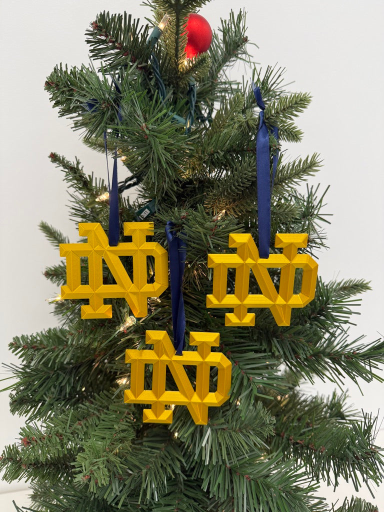 ND Monogram Ornament