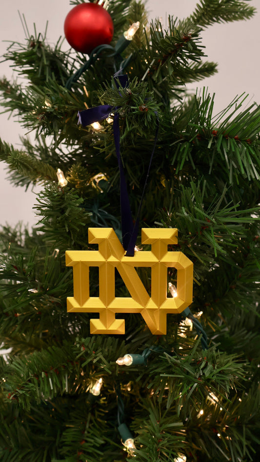 ND Monogram Ornament