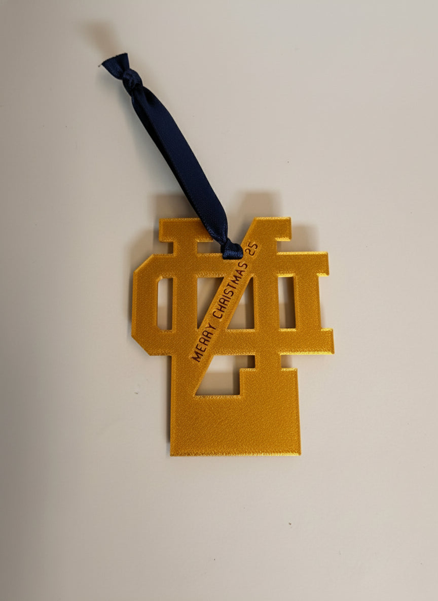 ND "Monogram" Dad Ornament