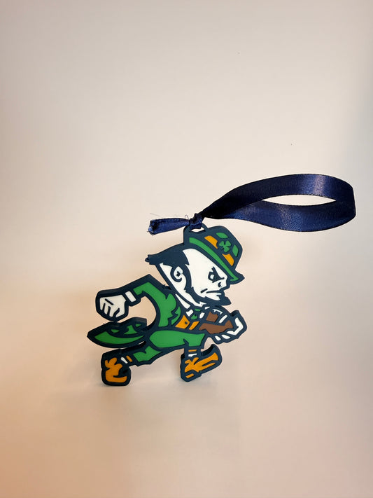 ND Football Leprechaun Ornament