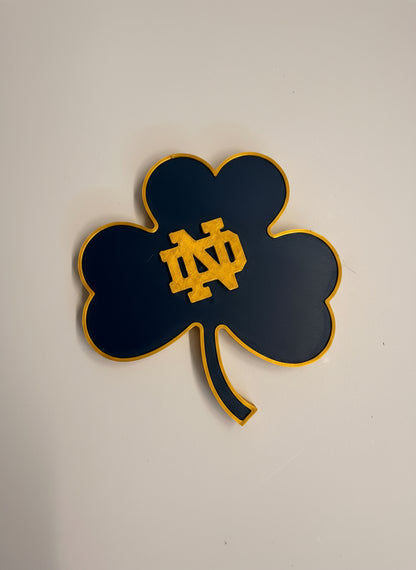 Blue & Gold ND Shamrock Magnet