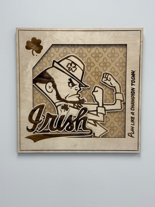 “Notre Dame” Wooden Wall Art (25" x 25")