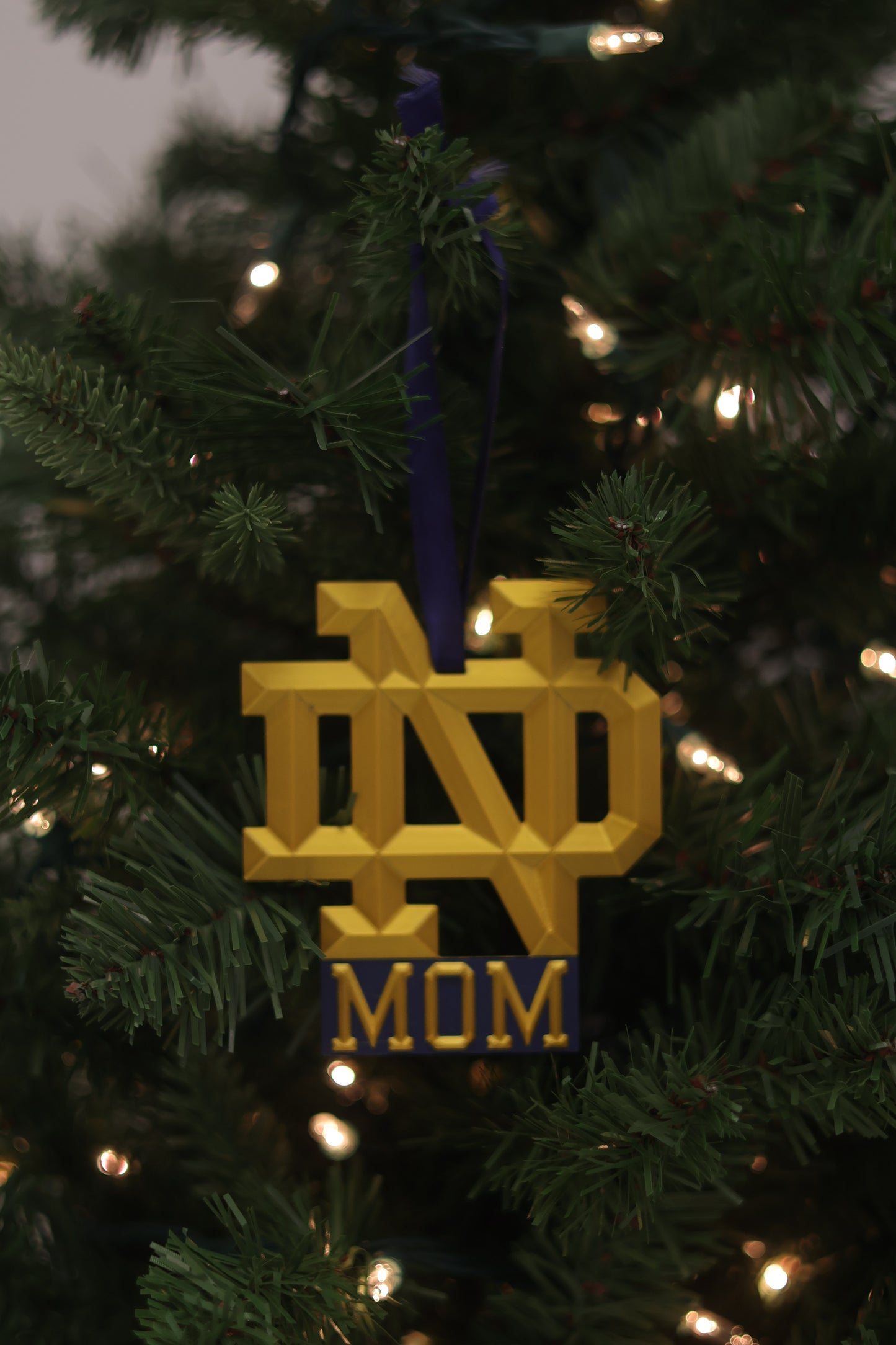 ND "Monogram" Mom Ornament