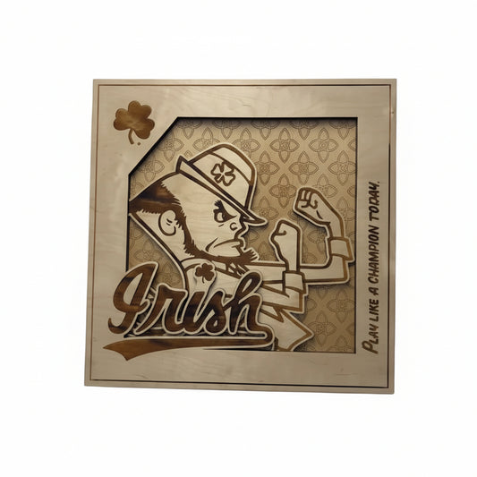 “Notre Dame” Wooden Wall Art (25" x 25")
