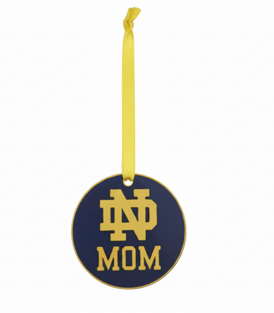 ND Round "Mom" Ornament