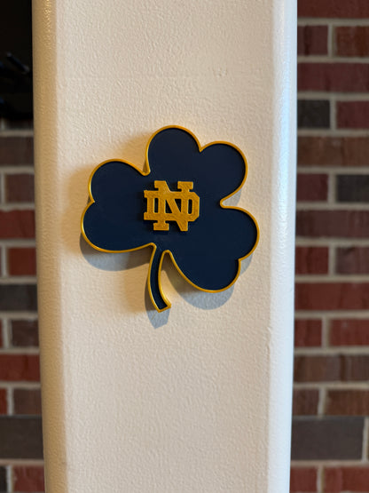 Blue & Gold ND Shamrock Magnet